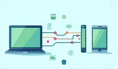Illustration of data synchronization between multiple devices